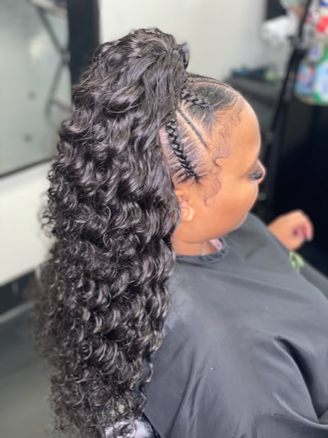 Half Up-Half Down w/Braided Front