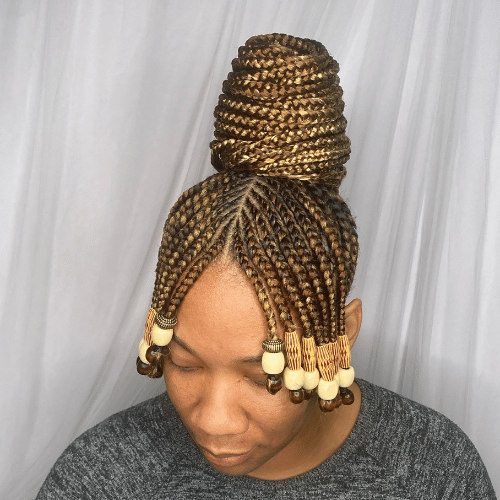 Updo Braids with Bang