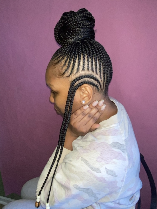 Updo Cornrows