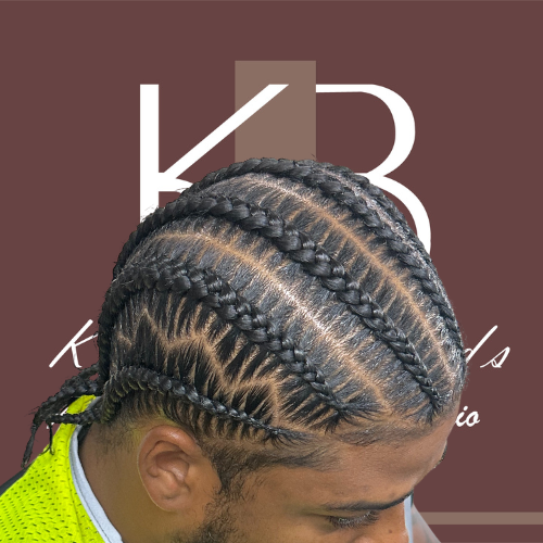 Men stitch braids